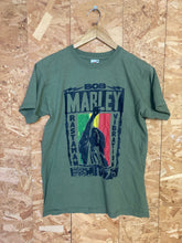 Vintage Y2K grungy olive green Bob Marley Rastaman Vibrations retro vtg music merch band t-shirt size small